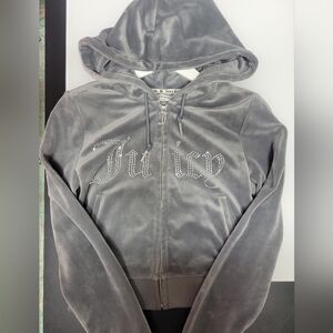 Juicy Couture Women's Gray Zip-Up Hoodie
